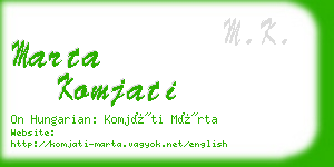 marta komjati business card